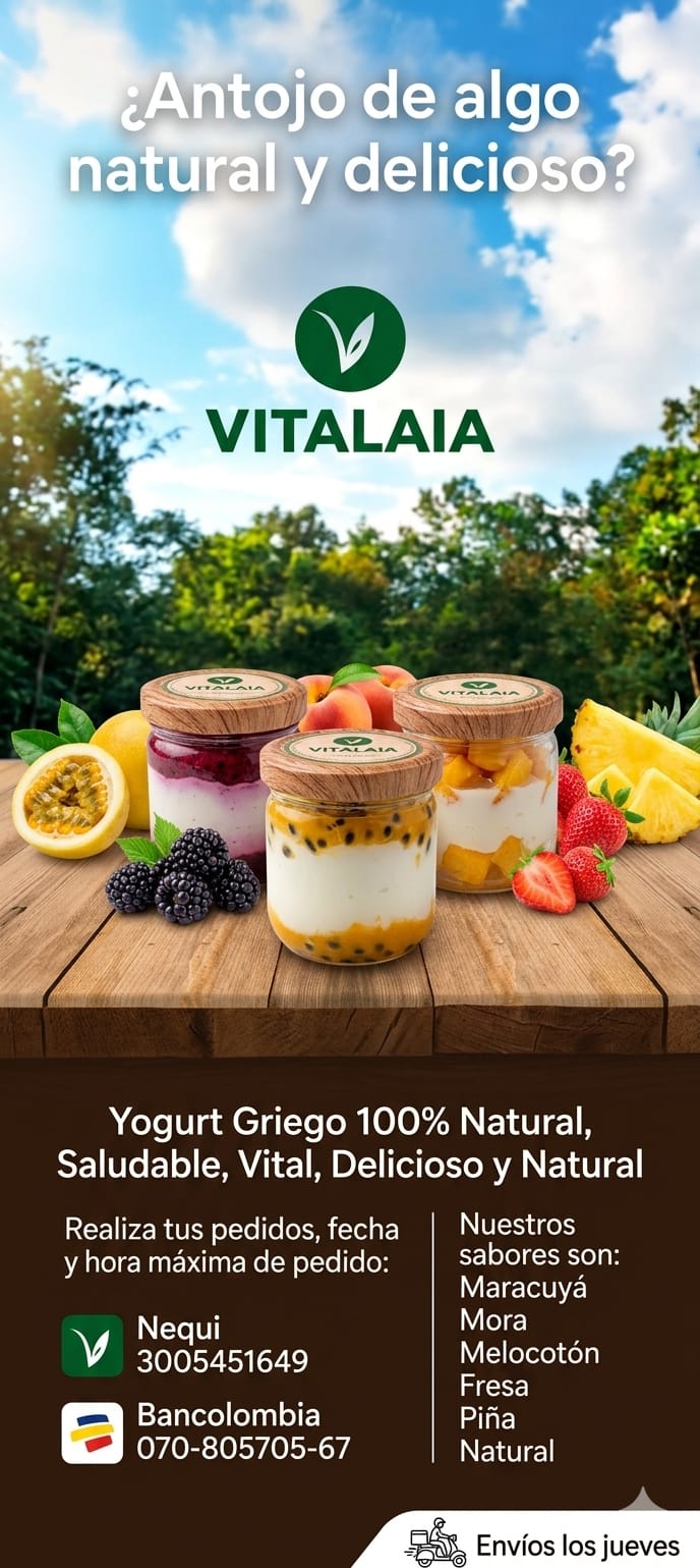 Productos Vitalaia con frutas naturales